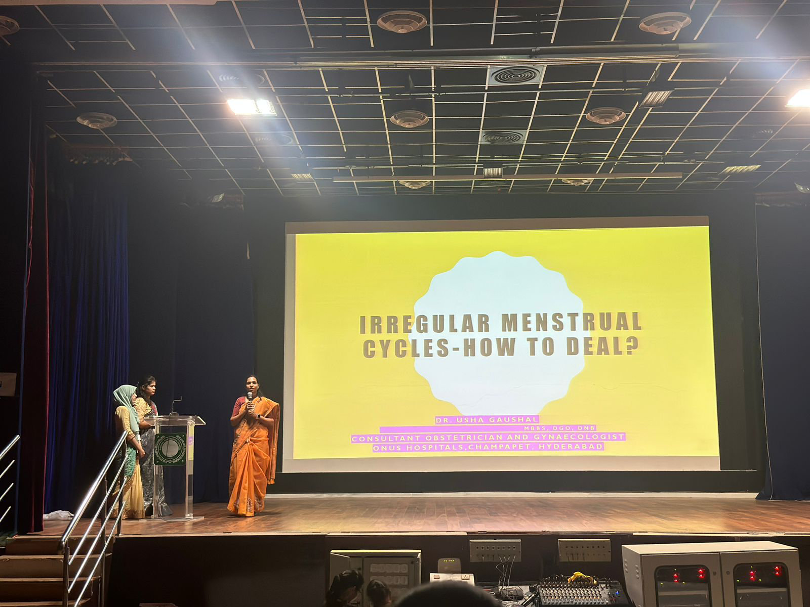 Seminar on 'Irregular Menstrual Cycle - How to Deal?' by Dr Usha gaushal, Gynaecologist ONUS Robotic Hospital on 18.08.2023 at RCC BNPCW